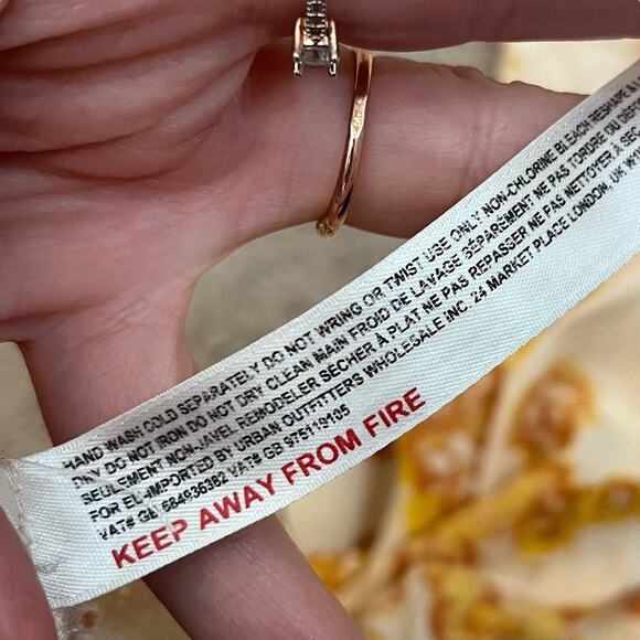 Intimately Free People Forties Feels Bodysuit Large Floral Tied Bell Sleeve - Picture 8 of 9